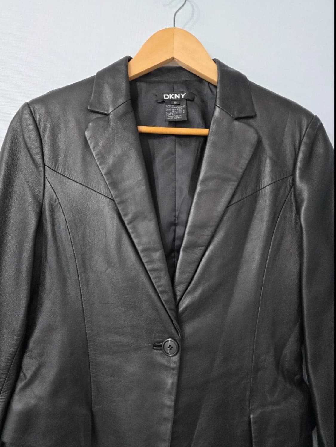 DKNY 블랙 가죽 자켓 ~55 상품이미지2