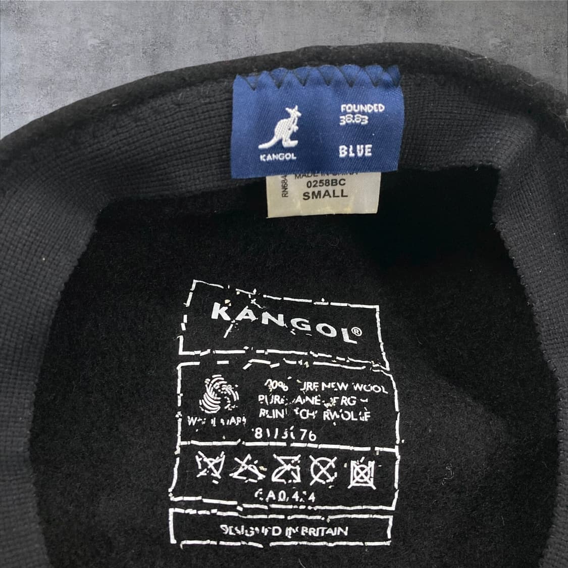 캉골 블랙 컬러 스몰 로고 울 헌팅캡 상품이미지6