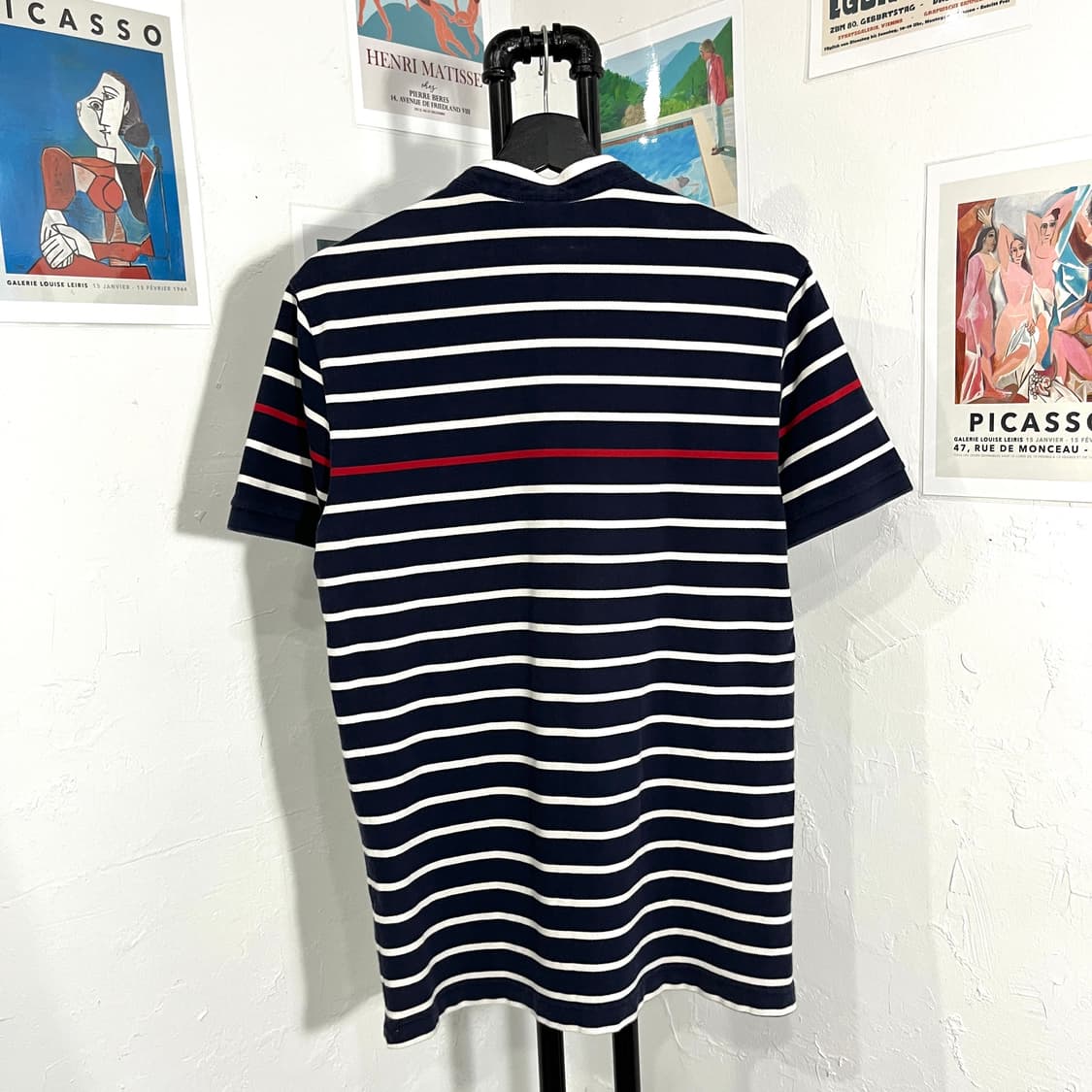 라코스테 차이나넥 스트라이프 티셔츠 상품이미지2