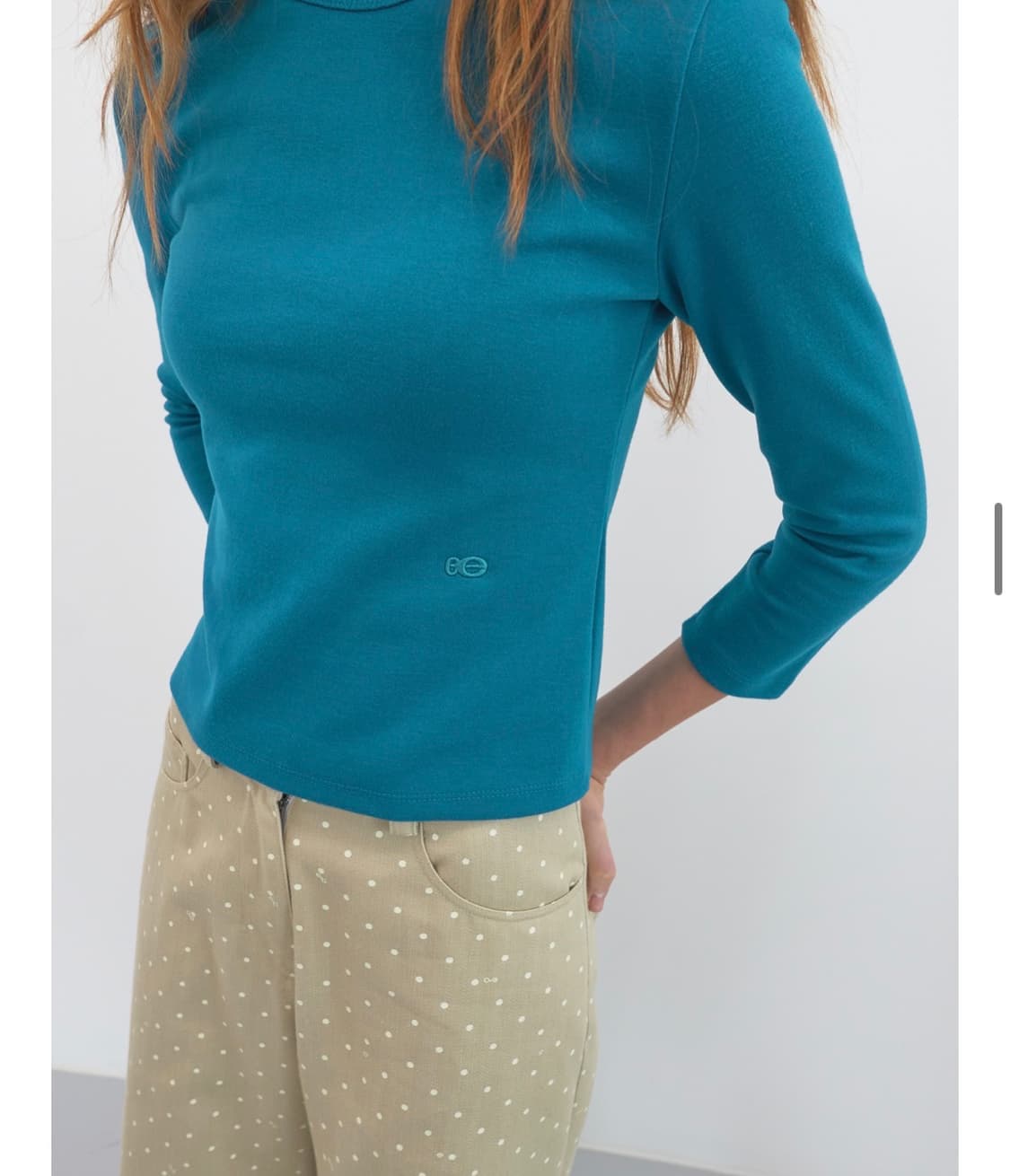 enzoblues 베이직 3/4 슬리브 코발트블루 상품이미지1