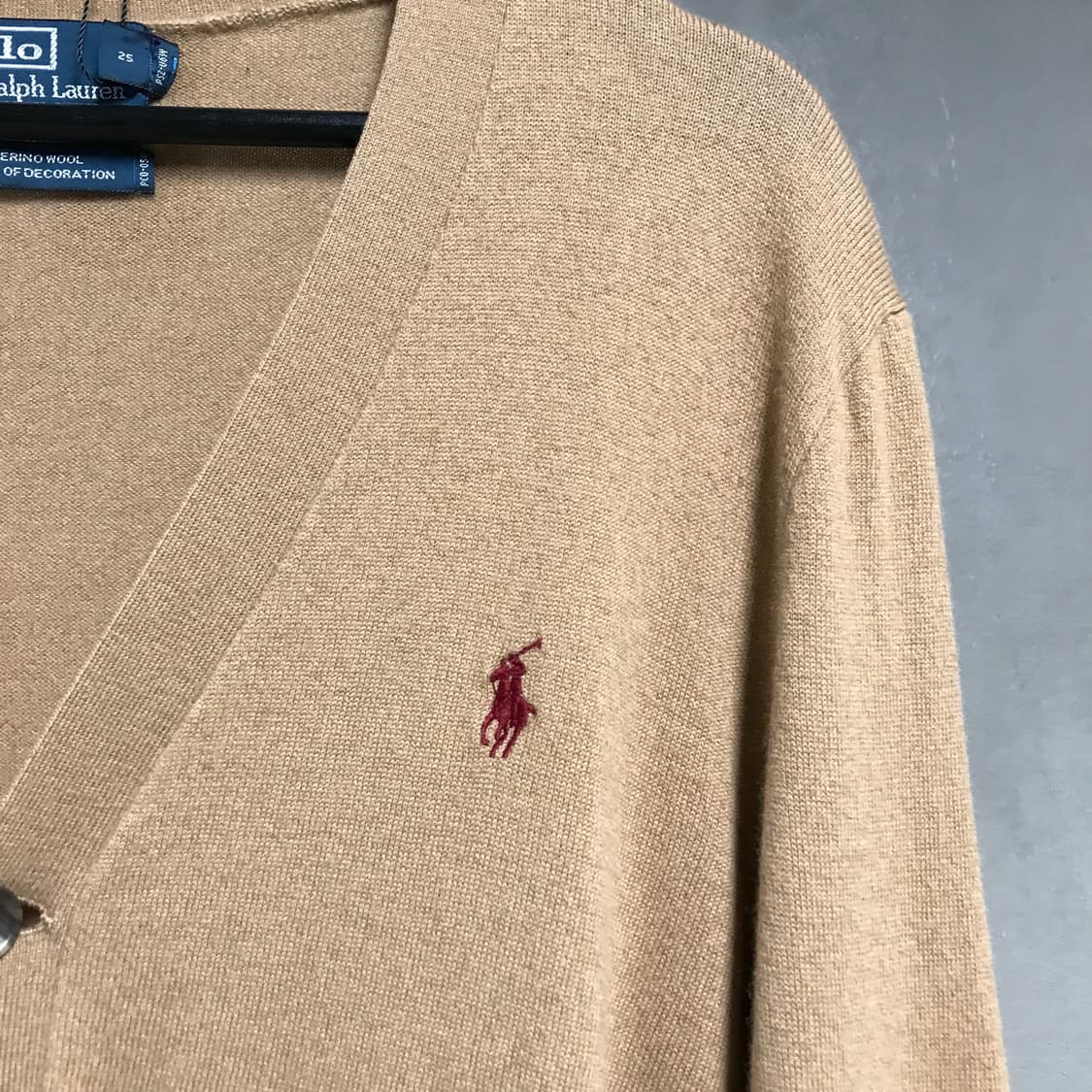 폴로 랄프로렌 엘보우 패치 니트 가디건 베이지 L 상품이미지4