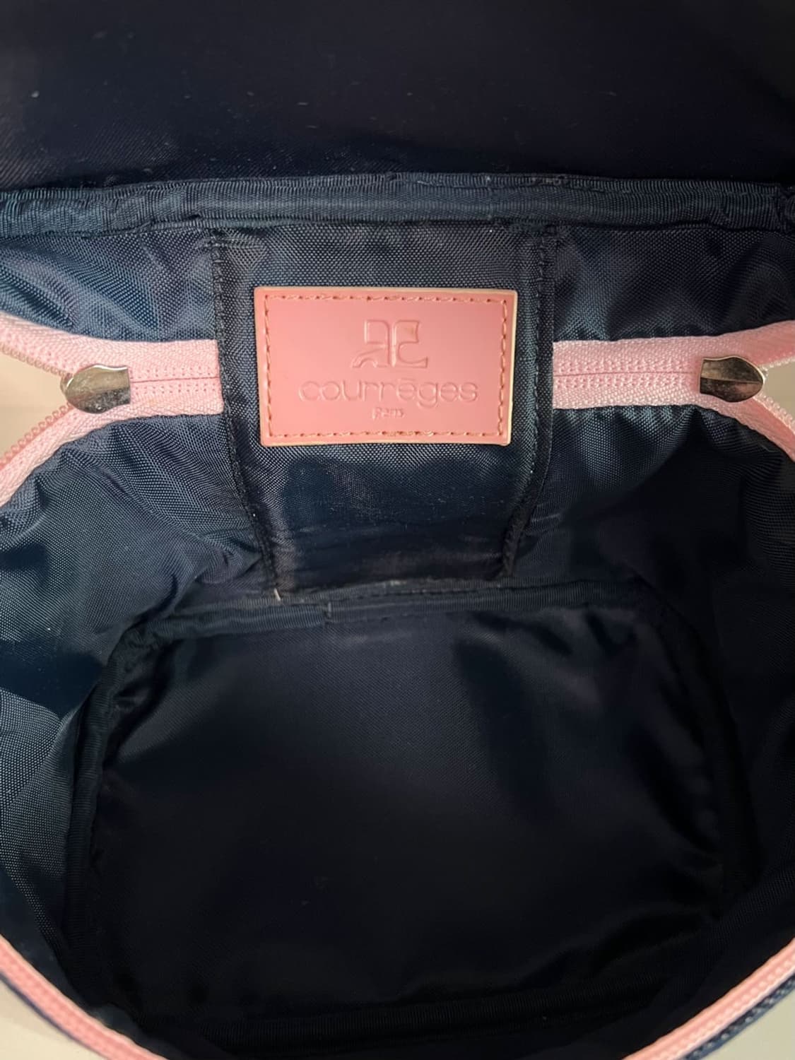  courreges / 꾸레쥬 핑크 로고 데님 미니 토트백 상품이미지8