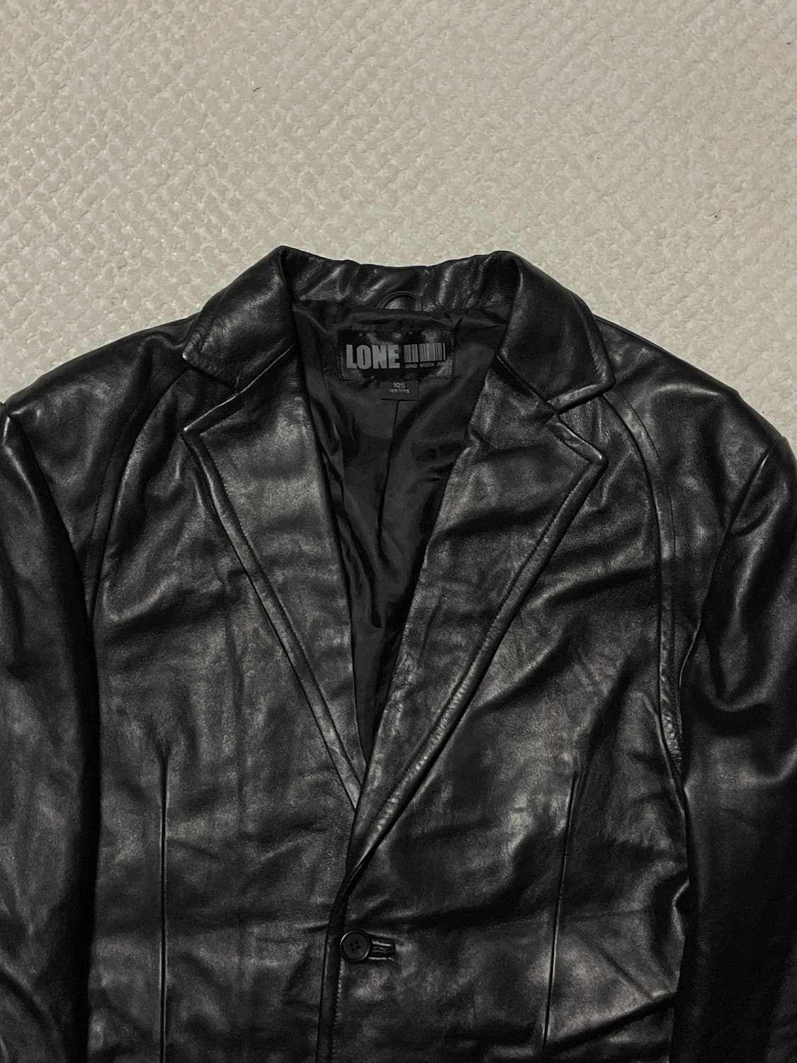 Juun.J 정욱준 LONE 웨스턴 무드 램스킨 양가죽 절개 레더 자켓 상품이미지5