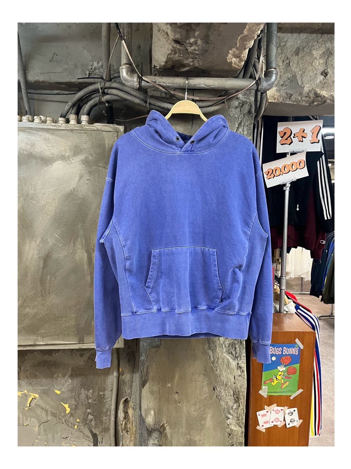 비헤비어 후드티 마젠타 블루 #csz3686 상품이미지1