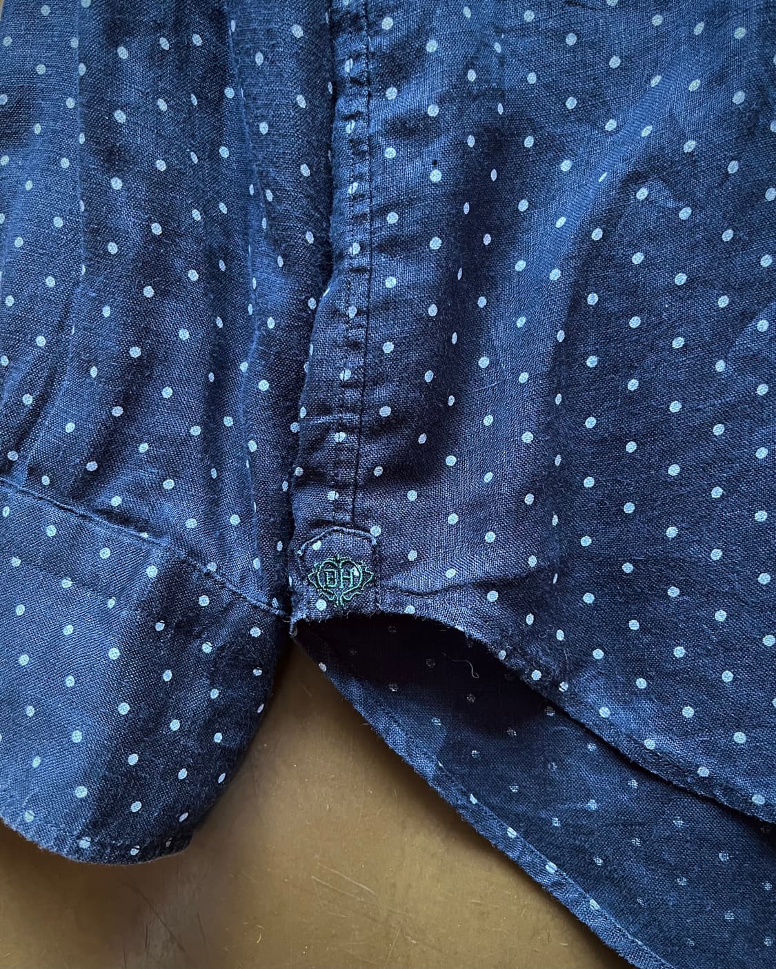 BEAMS Heart Dot Pattern Linen Shirt 상품이미지6