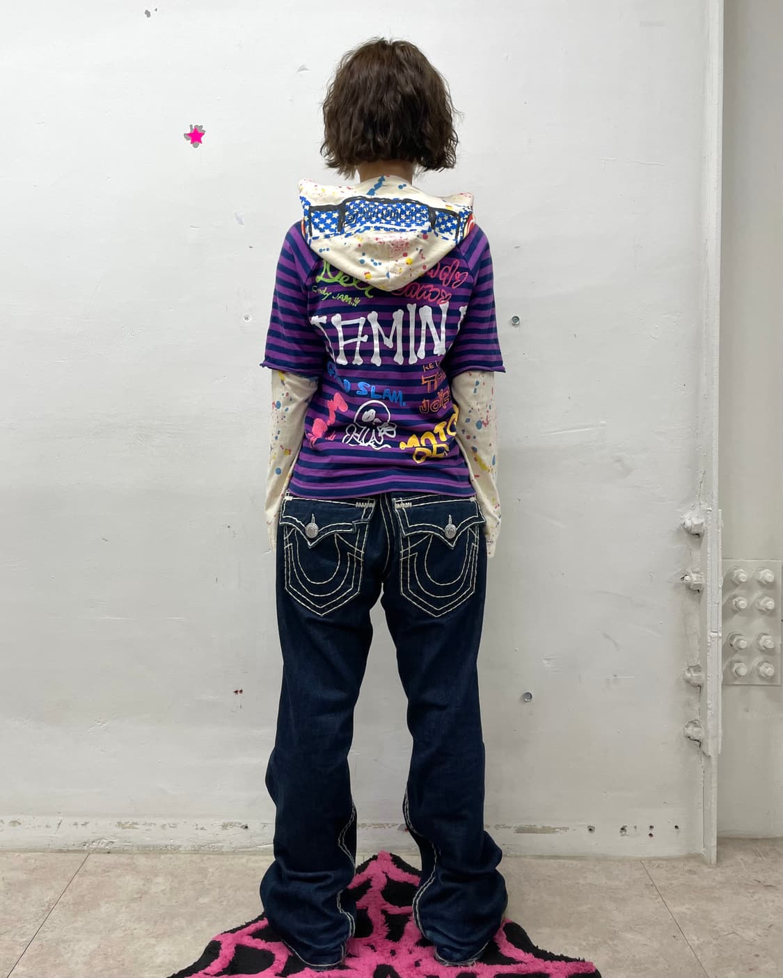 Jam Skull Headset Stripe Hoodie 상품이미지7