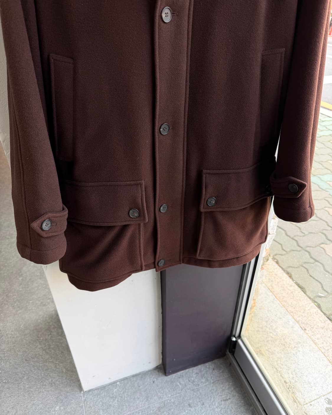 S/ 버버리 캐시미어 블렌딩 더블 레이어 코트 상품이미지4