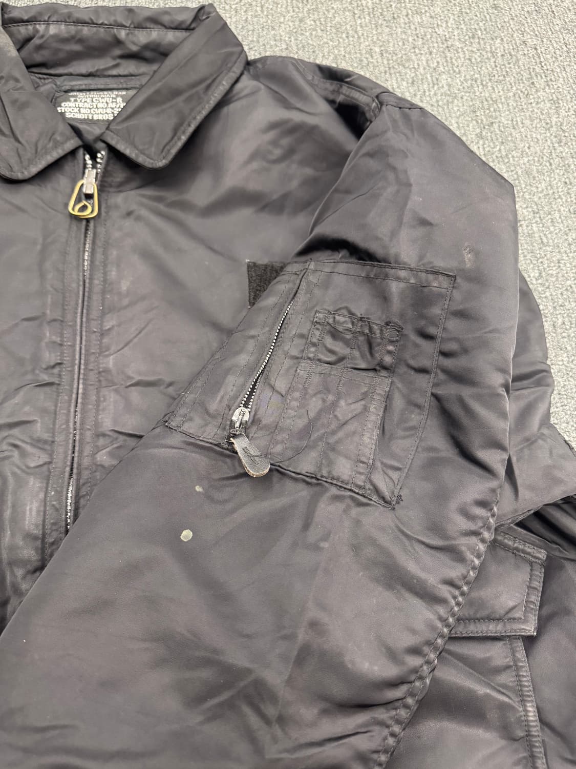 SCHOTT 빈티지 MA-1 블랙 항공점퍼 상품이미지3