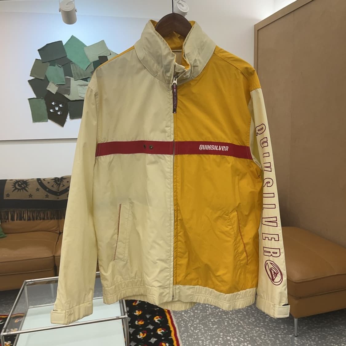 퀵실버 올드스쿨 빈티지 00's 배색 바람막이 집업 M C06561 상품이미지3