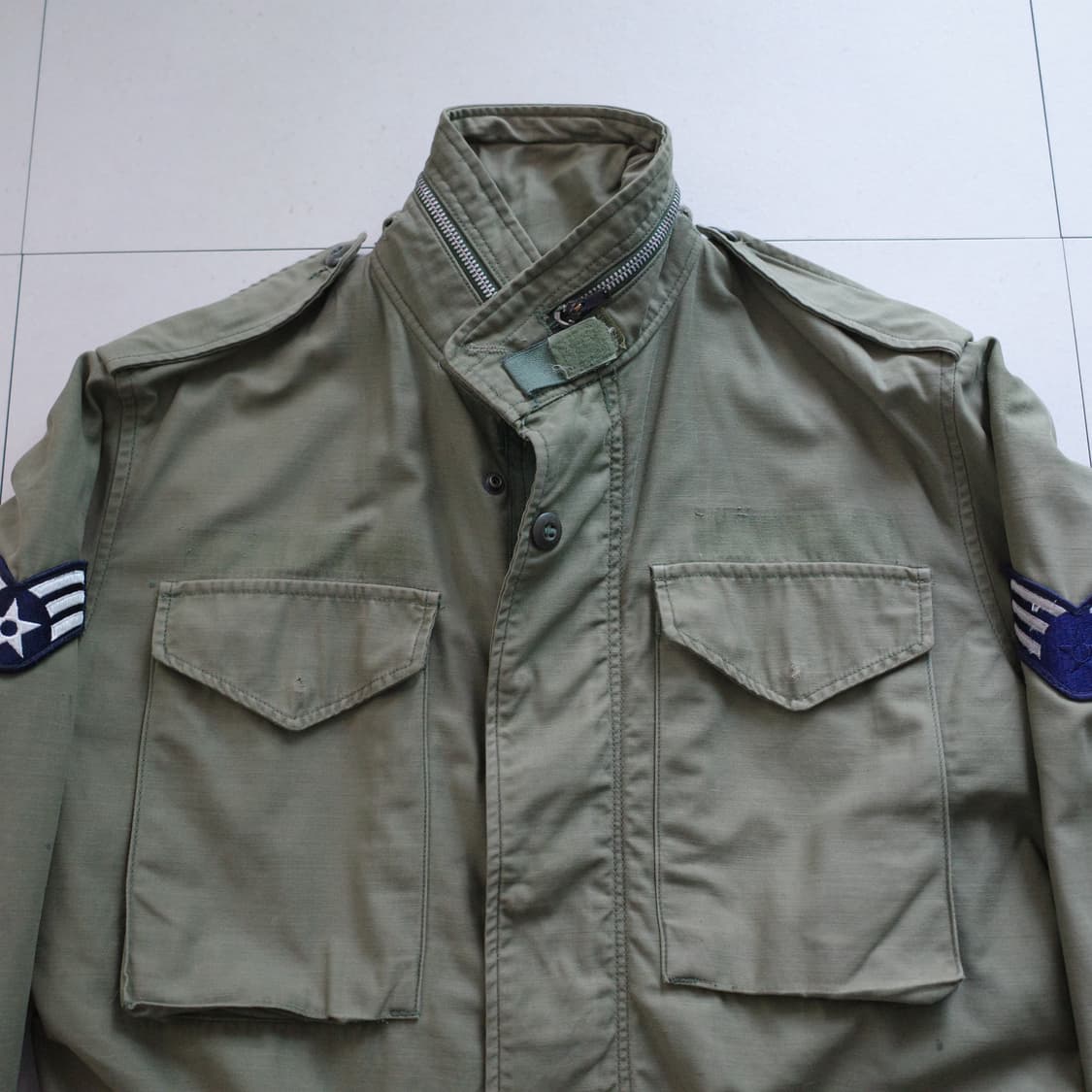 60s 미군 M-65 필드자켓 은색지퍼 2세대 USAF 배트남전 S-S 상품이미지2