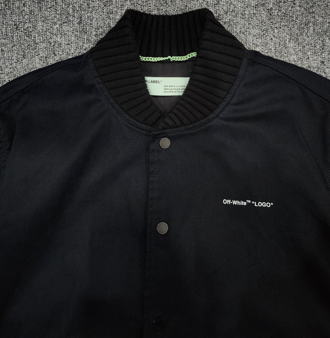 오프화이트 애로우 로고 블루종 봄버 자켓 L 상품이미지4