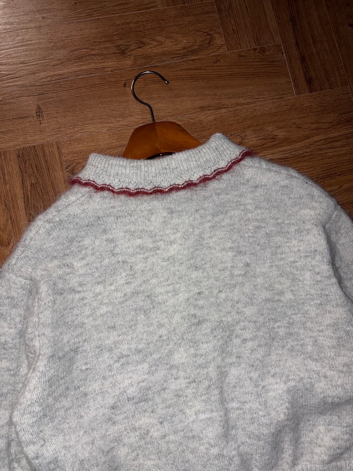 빈티지 하트 버튼 니트 상품이미지5