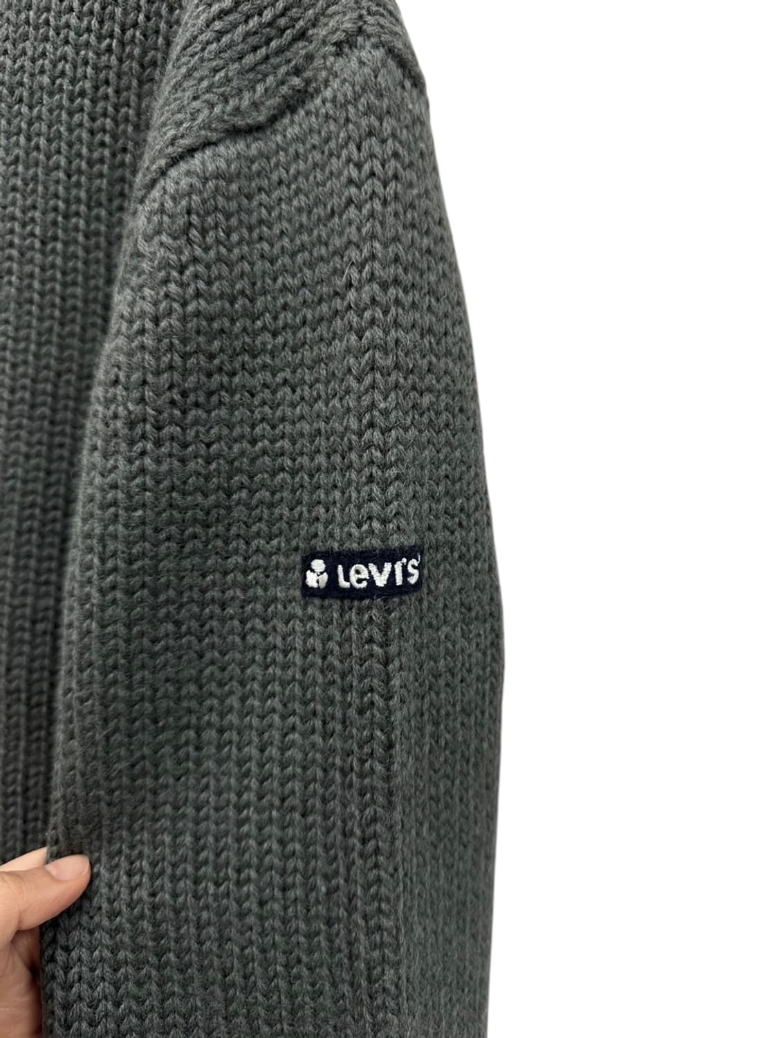 리바이스 울 도톰 니트 카키그레이 (XL) 상품이미지4