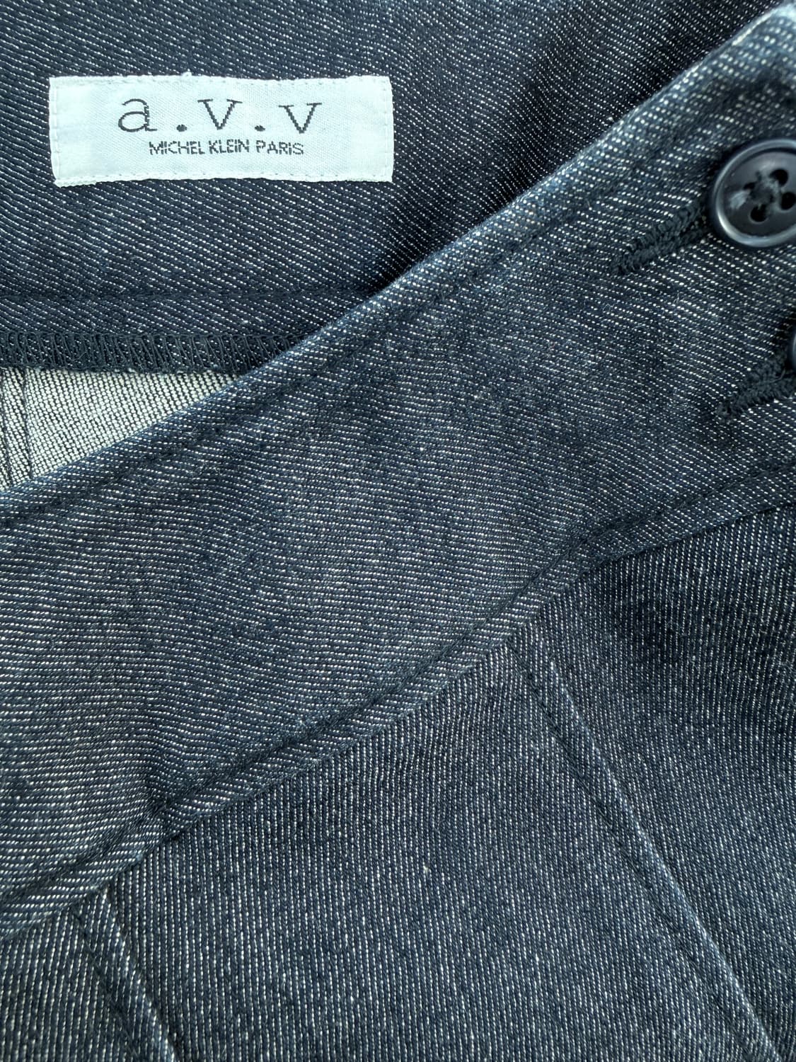 빈티지 MICHEL KLEIN 데님 플리츠 미디 스커트 상품이미지4