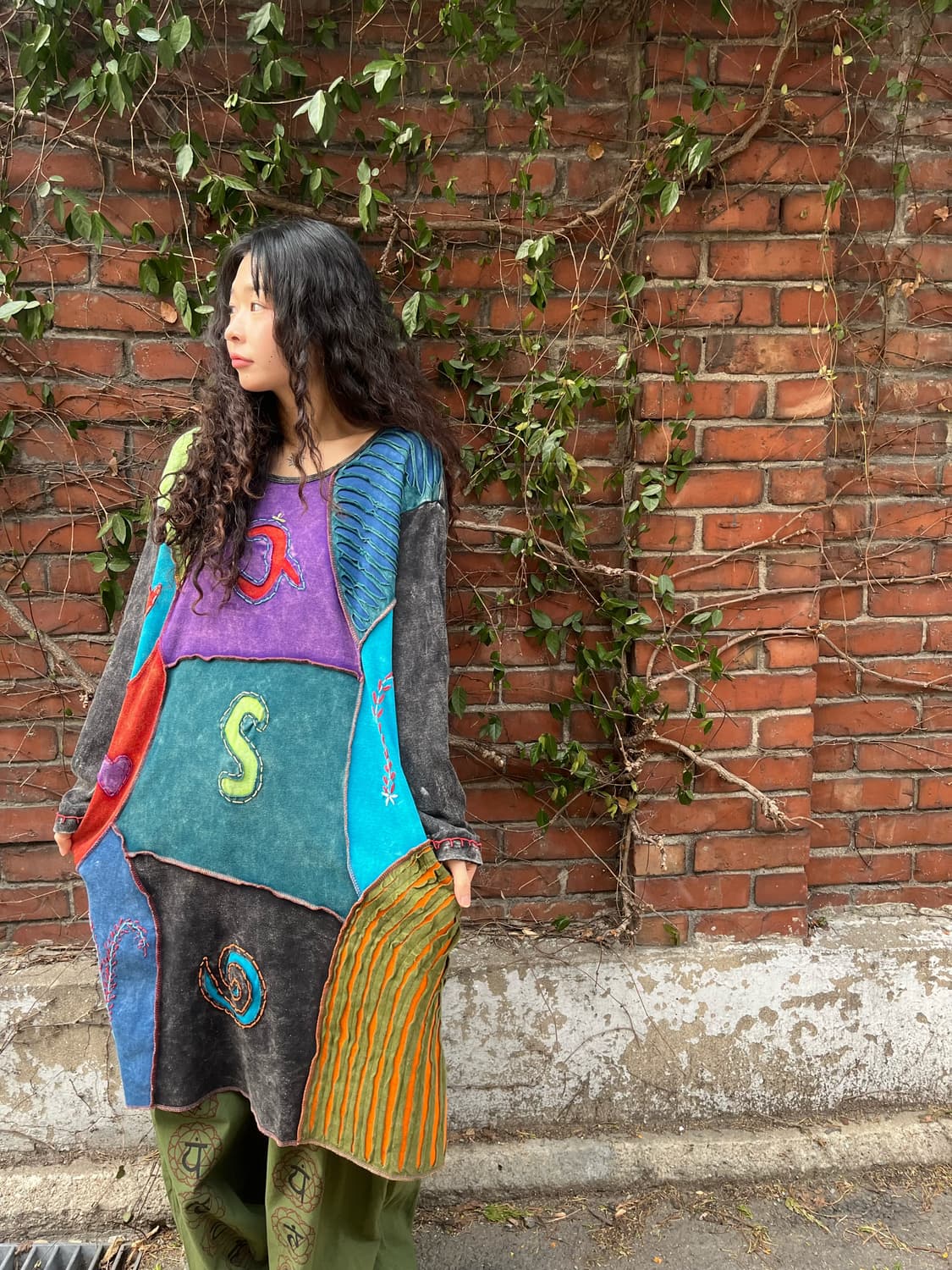 히피 패치워크 원피스 상품이미지3