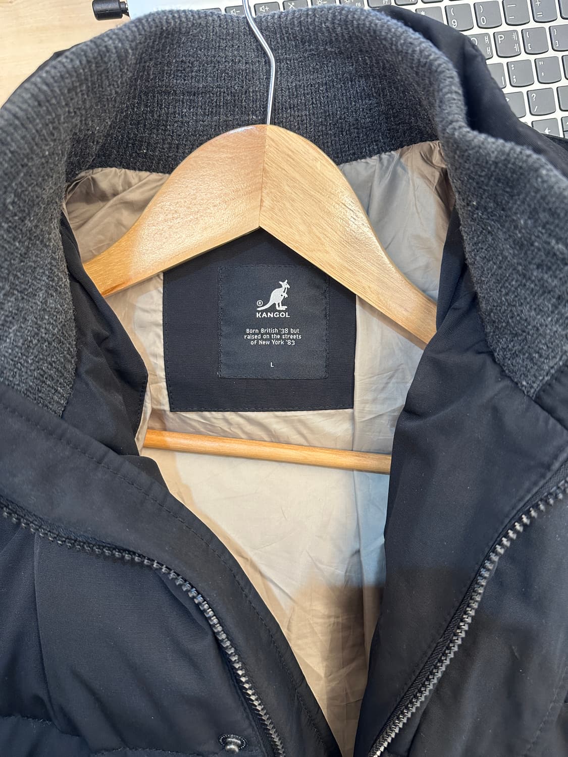 L) 캉골 블랙 오리털 패딩 베이직 숏 점퍼 상품이미지3