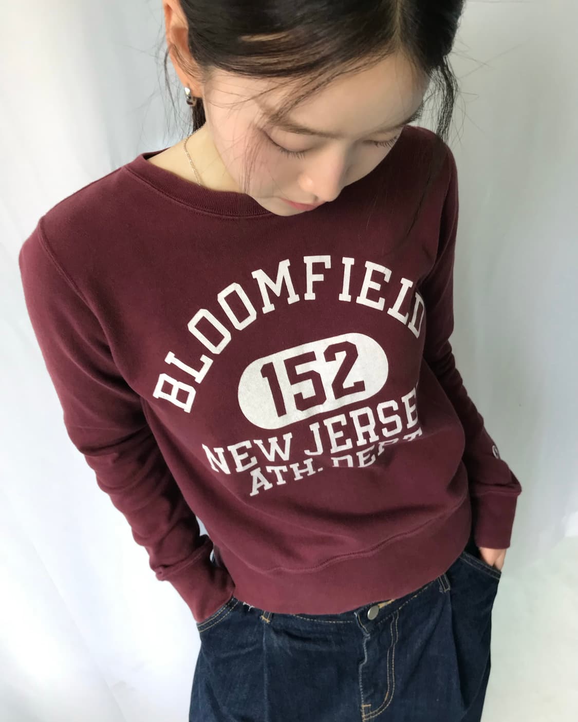 Champion x Earth 버건디 맨투맨 상품이미지1