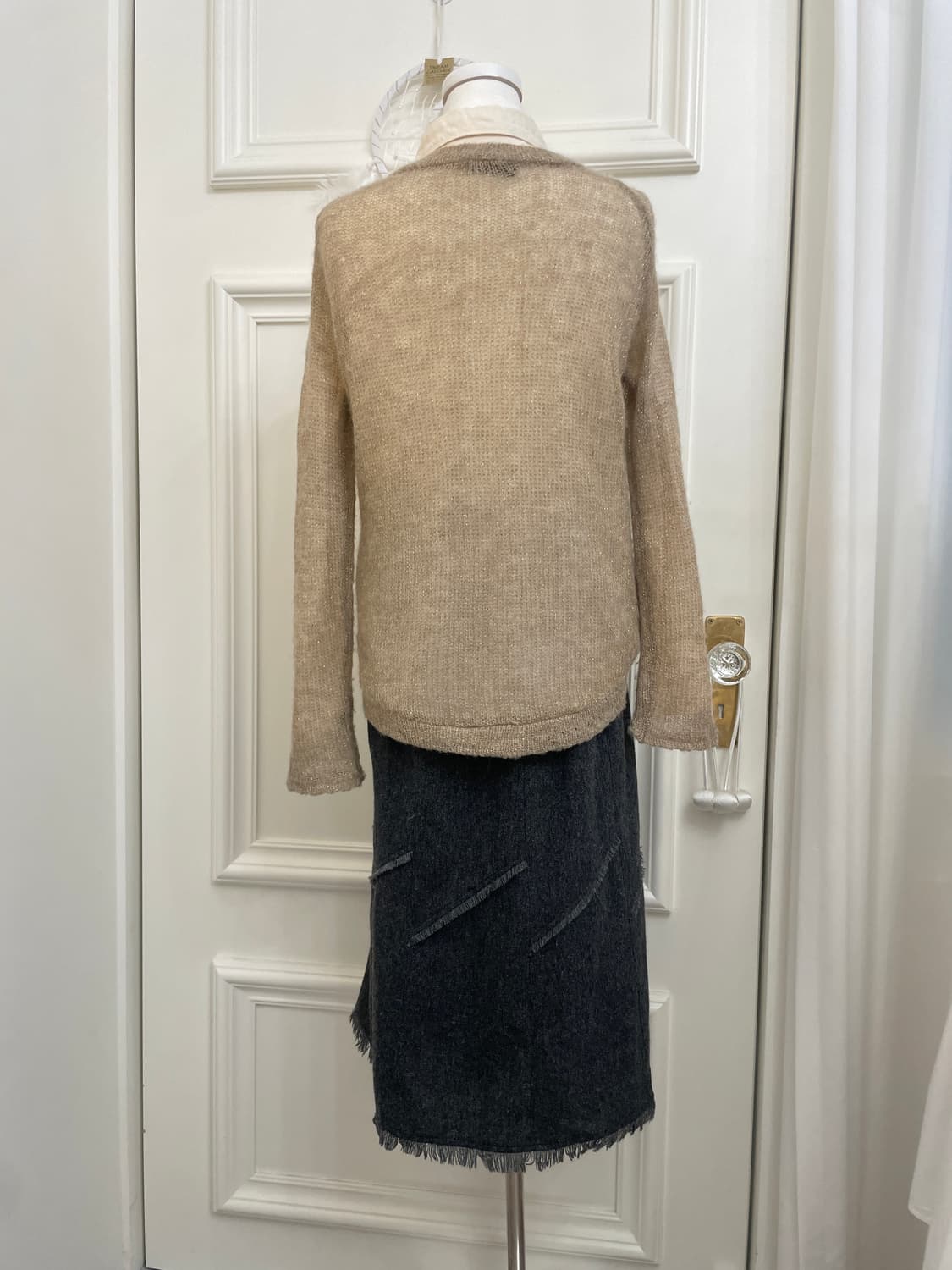 charcoal wool warm skirt 상품이미지8