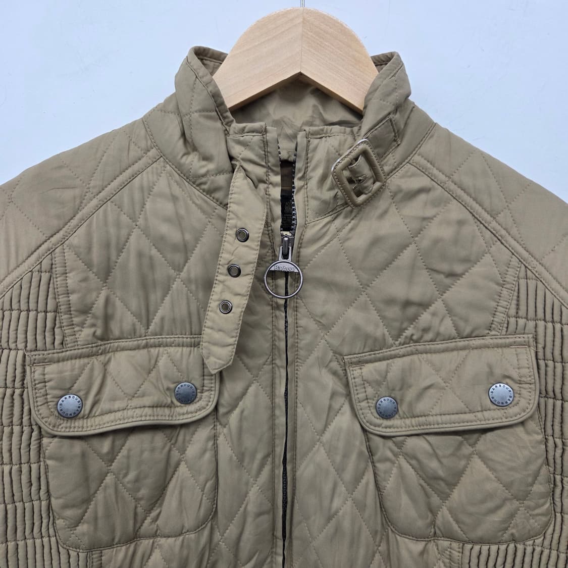 바버 퀼팅 벨티드 자켓 남m 상품이미지5