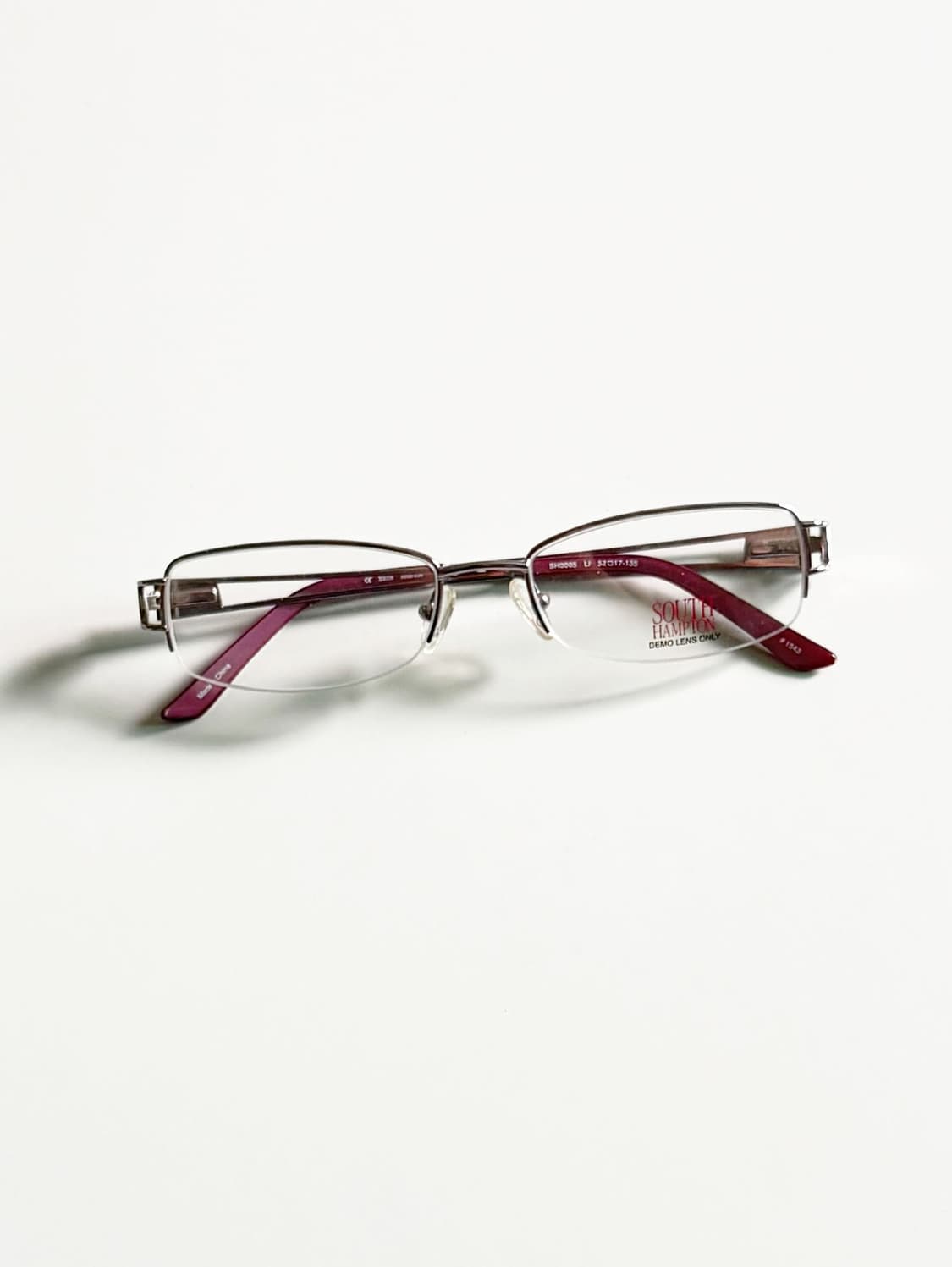 SOUTH HAMPTON 반무테 스퀘어 메탈 빈티지 안경 상품이미지1
