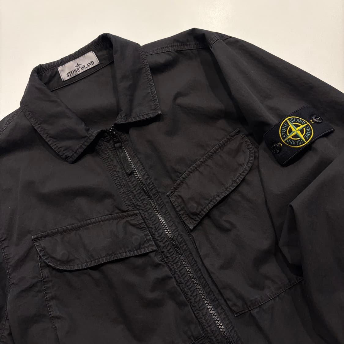 [L] 22FW 스톤아일랜드 코튼 캔버스 올드이펙트 오버셔츠 D60 상품이미지4