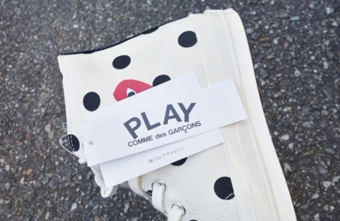 꼼데가르송 컨버스 도트 하이탑 화이트 8 265 상품이미지4