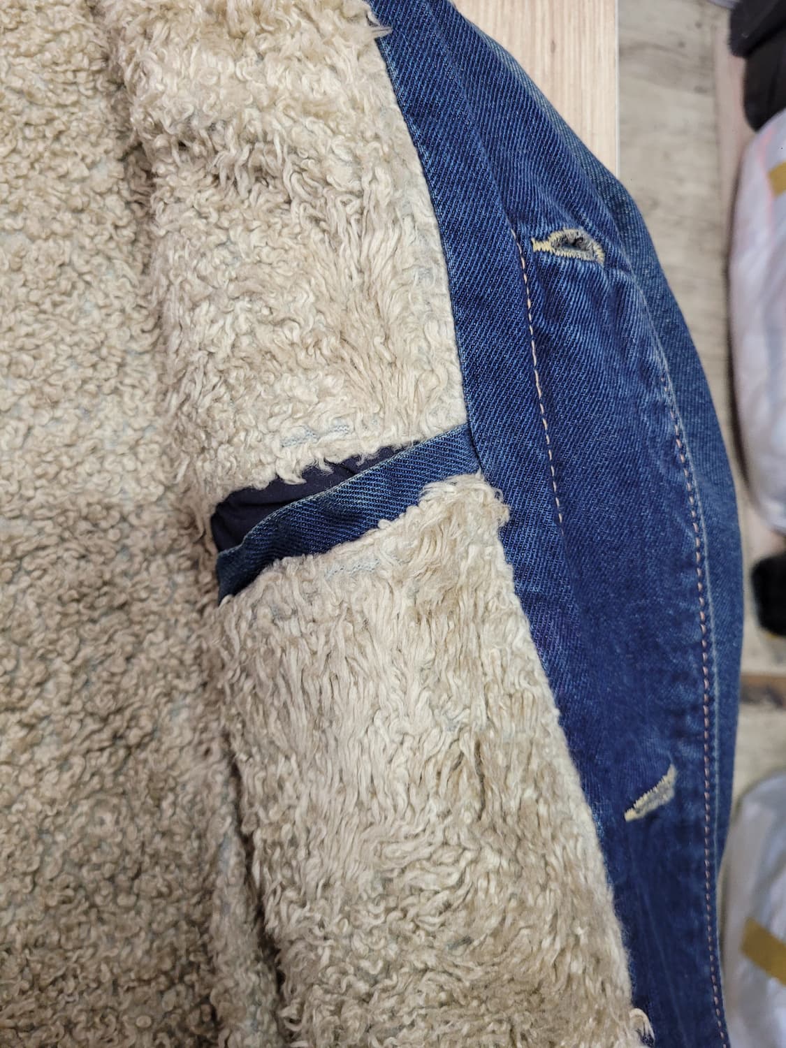 Levis 리바이스 Type1 데님 자켓 안감 후리스 청자켓 상품이미지5
