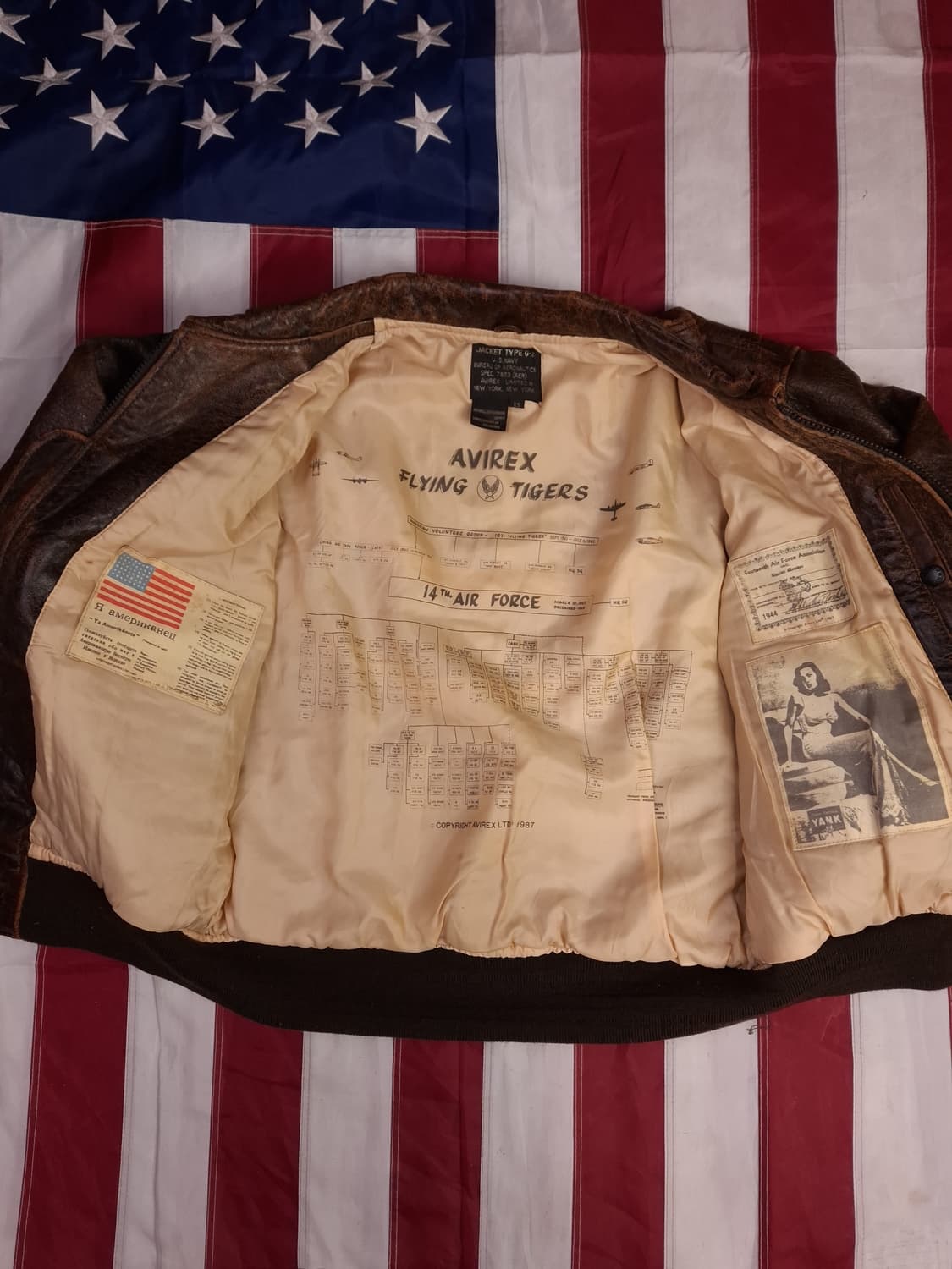 오리지날 아비렉스 미해군 G-2 리얼레더 항공자켓 상품이미지8