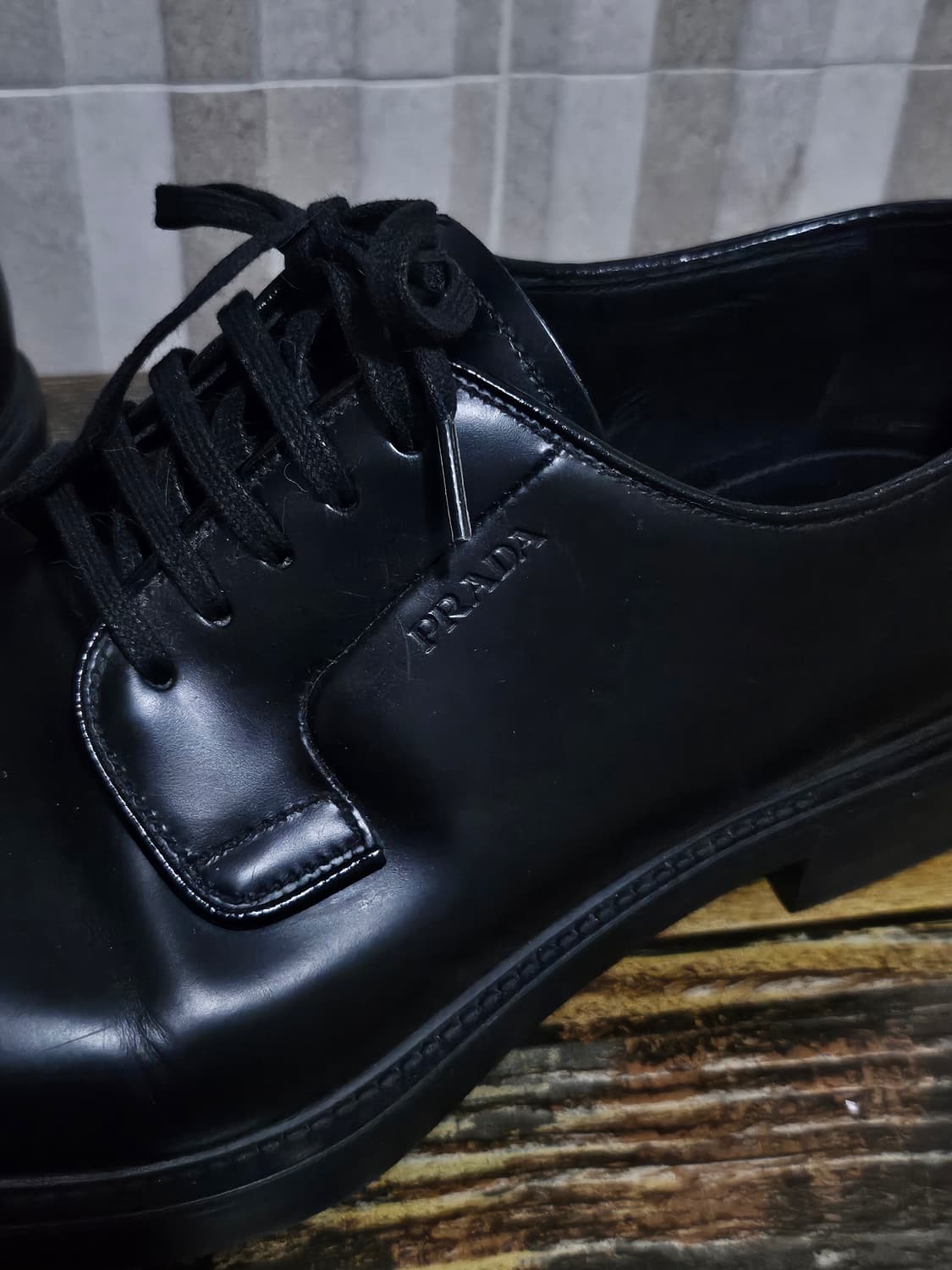 프라다 더비슈즈 로퍼 블랙 상품이미지4