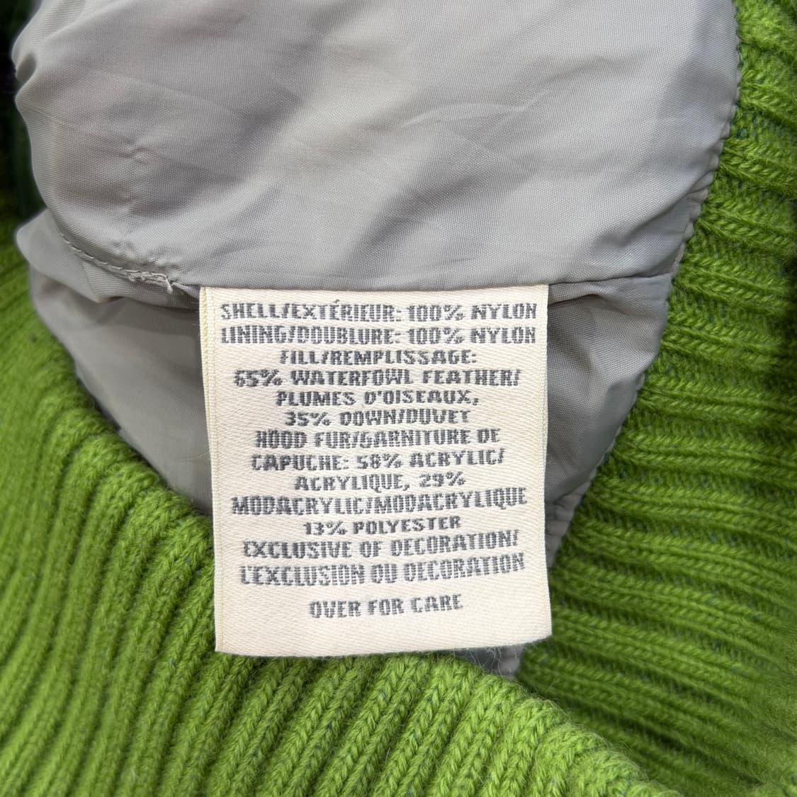 아베크롬비 빈티지 Y2K 퍼 후드 말차그린 연두 패딩조끼 베스트 M 상품이미지5