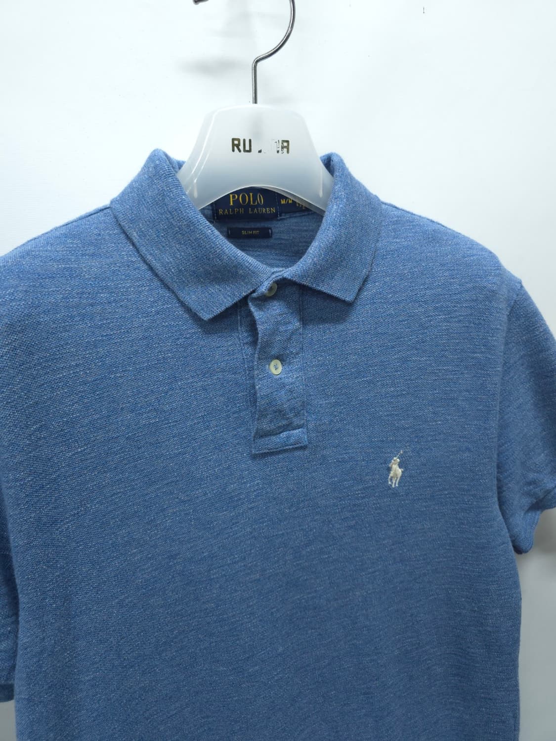 폴로 랄프로렌 슬라브 피케 카라 반팔티 블루 멜란지(95) 상품이미지4