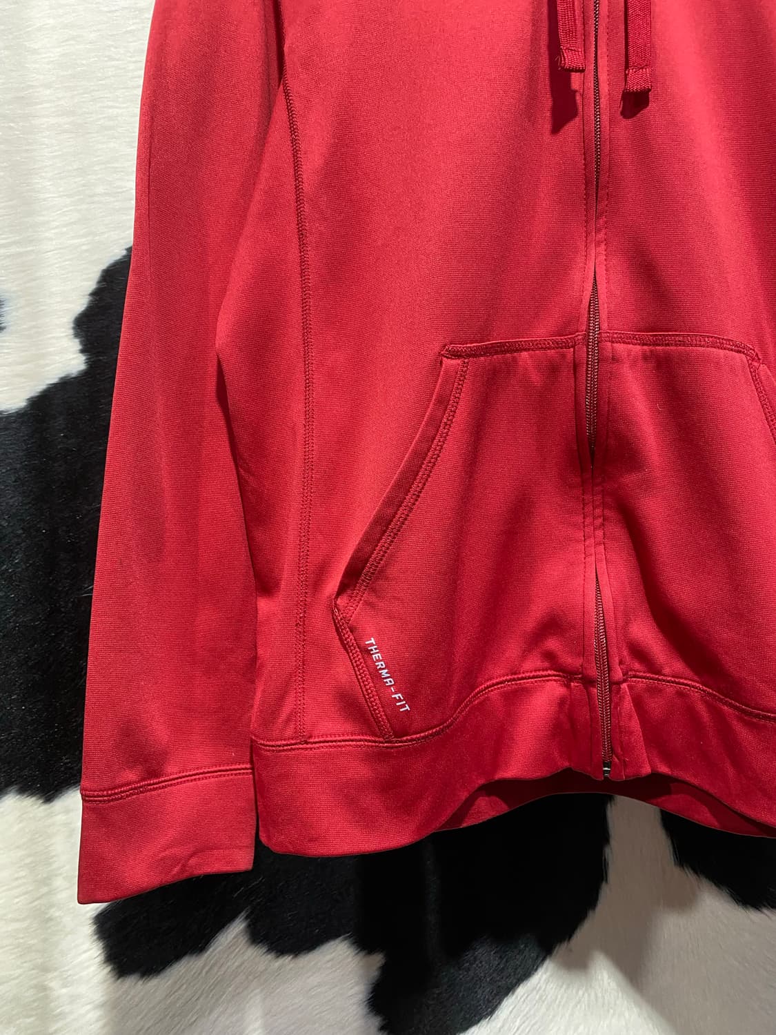 Nike therma-fit 로고 자수 레드 후드집업 상품이미지4