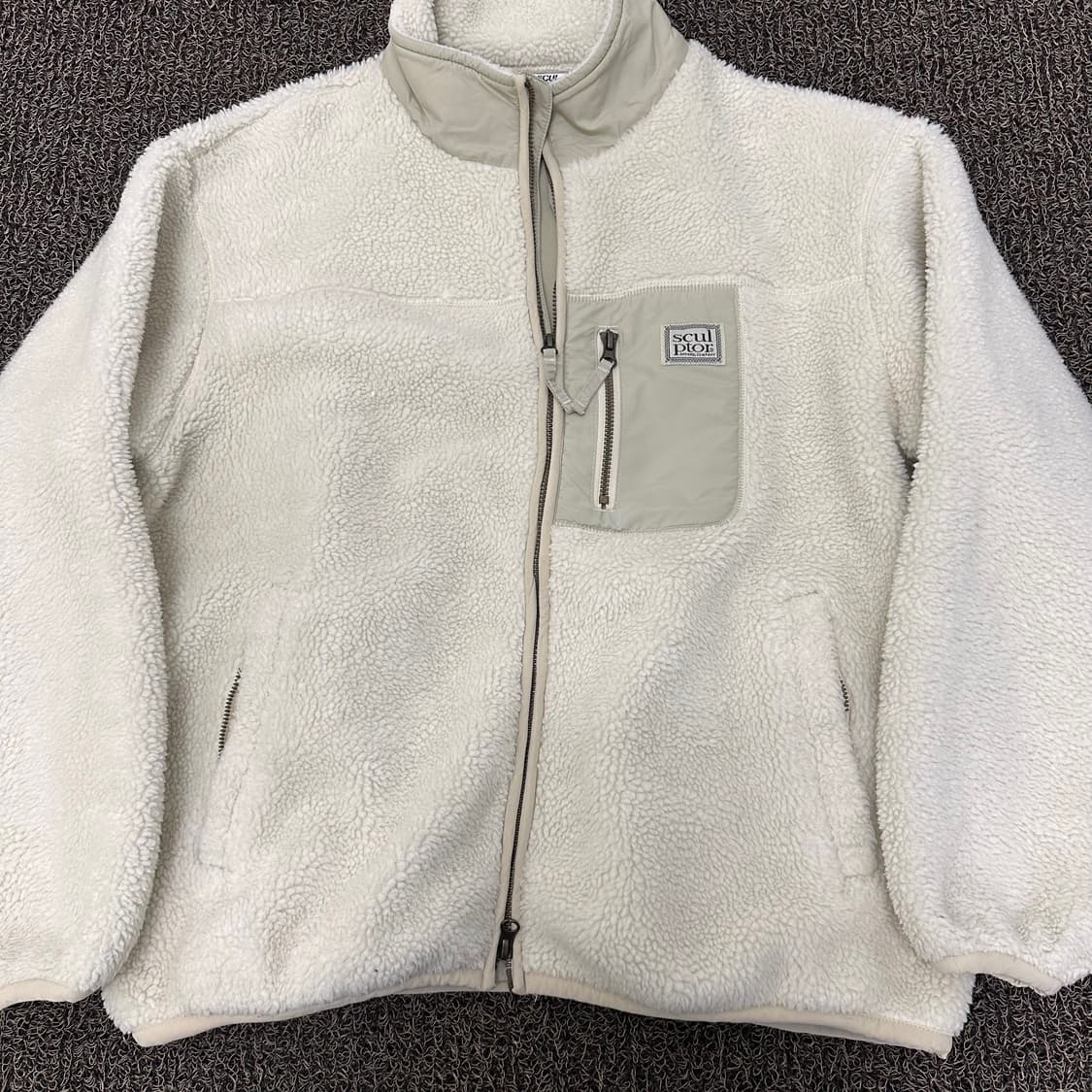 Sculptor 스컬프터 여성 뽀글이 플리스 자켓 아이보리 M 상품이미지3