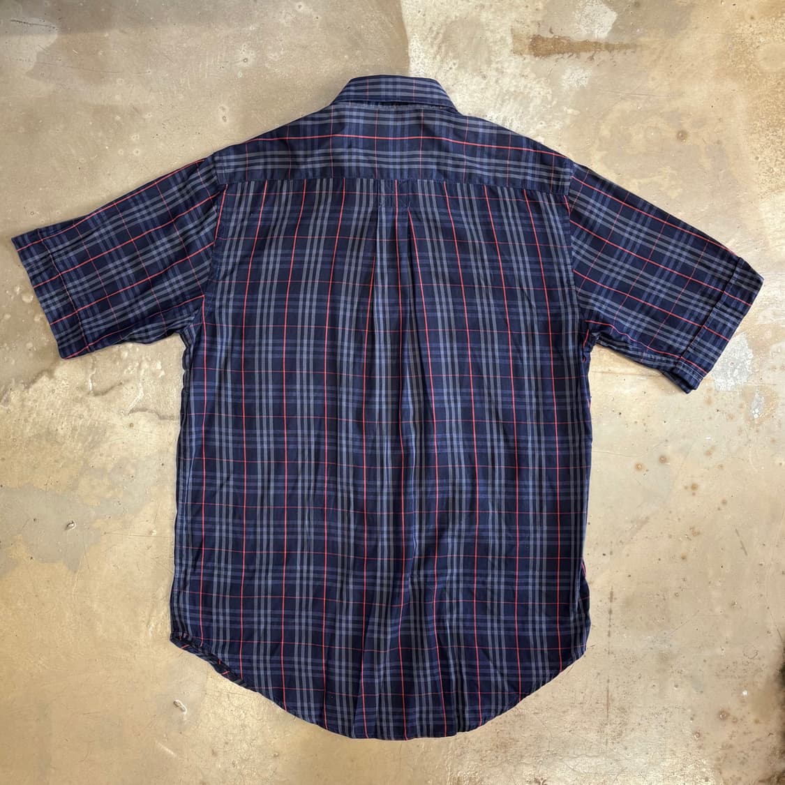 M 버버리 네이비 노바체크 반팔 셔츠 상품이미지3