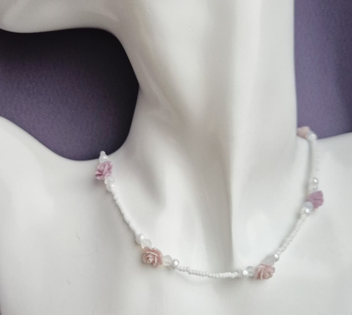 핸드메이드 송석장미 비즈목걸이 상품이미지4