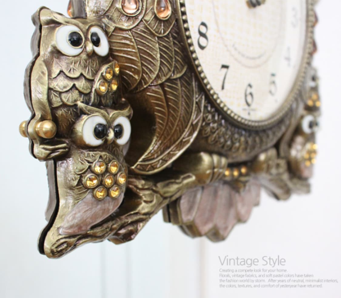 정품 福 부엉이 양면시계 판매 상품이미지4