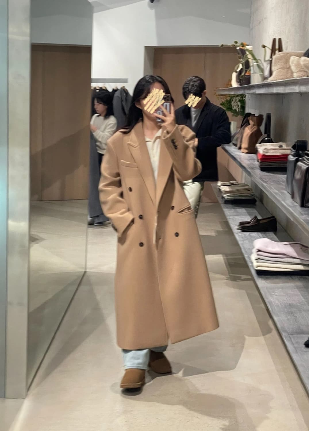 파사드패턴 캐시미어 더블코트 카멜 s사이즈 상품이미지1