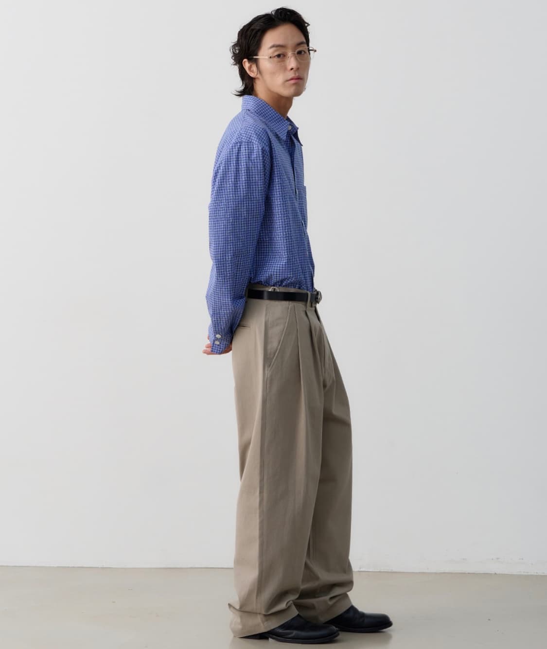 노운 와이드 치노 팬츠(카키베이지/0사이즈) 커브드팬츠 인템포무드 쿠어 상품이미지6