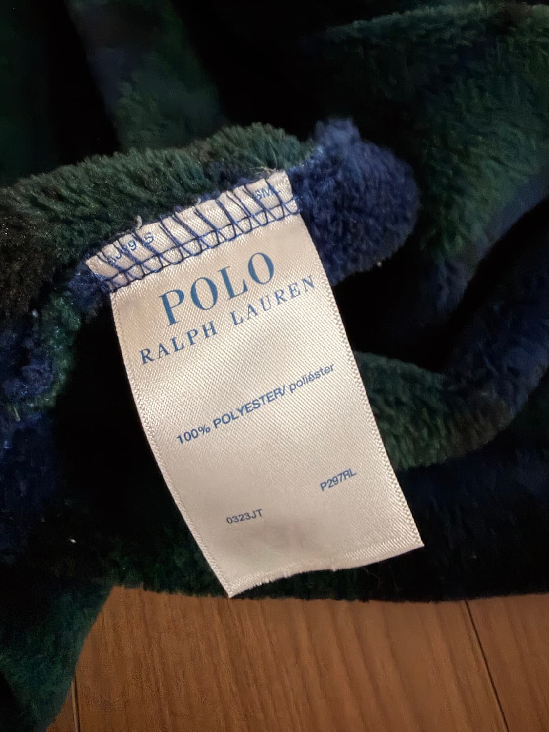 폴로랄프로렌 숄카라 마이크로파이버 타탄체크 가운 로브 상품이미지4