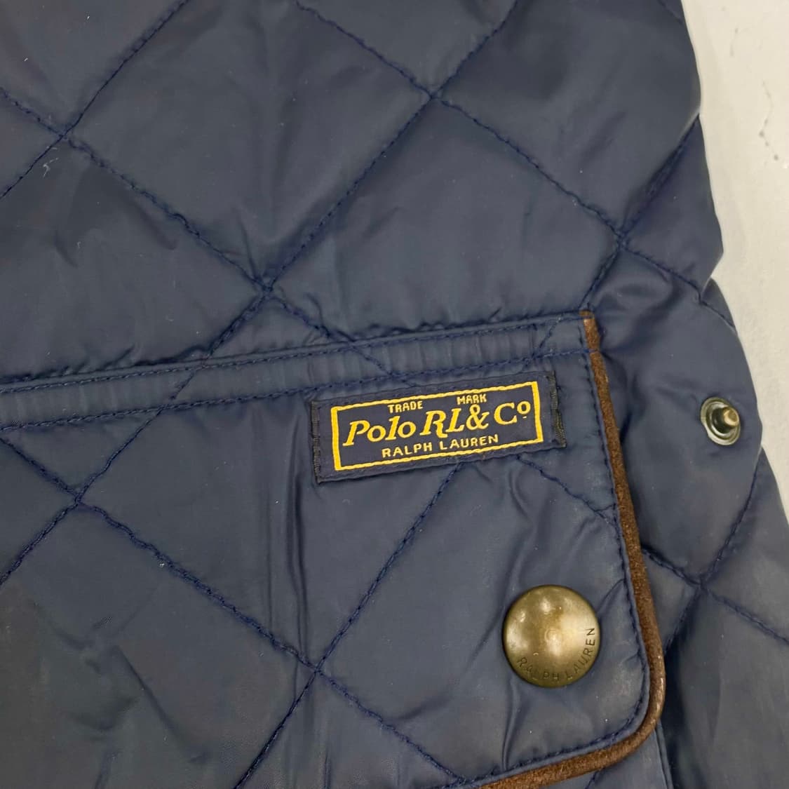 폴로 네이비 코듀로이 카라 퀼팅 자켓 (100) 상품이미지3