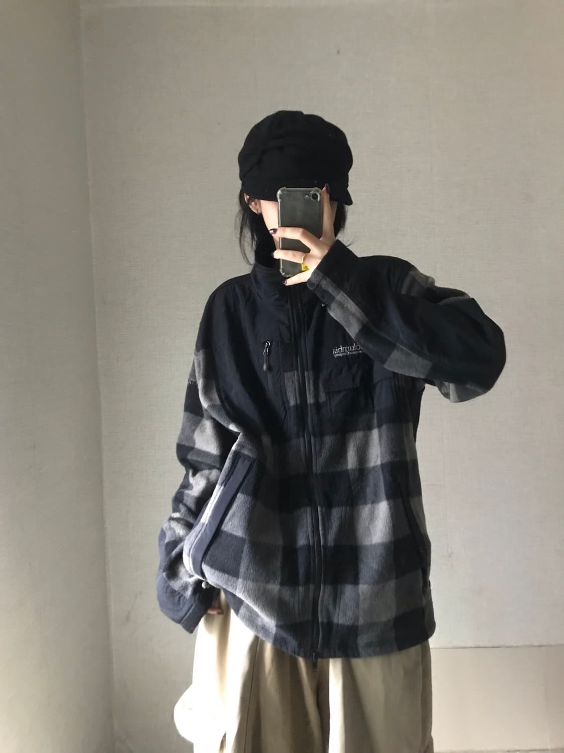 콜롬비아 체크 후리스 상품이미지4