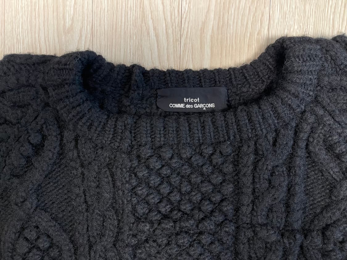 꼼데가르송 트리콧 케이블 니트 AD1992 상품이미지2