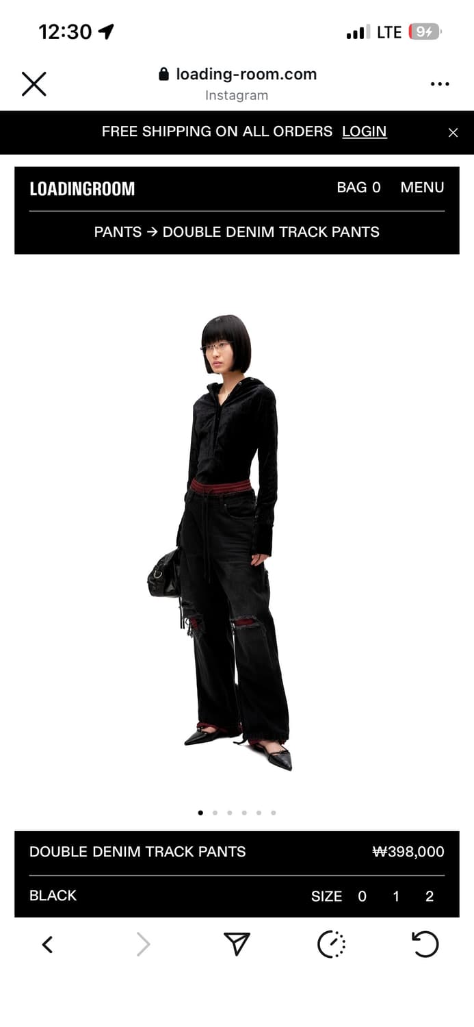 로딩룸 더블 데님 트랙 팬츠 상품이미지2
