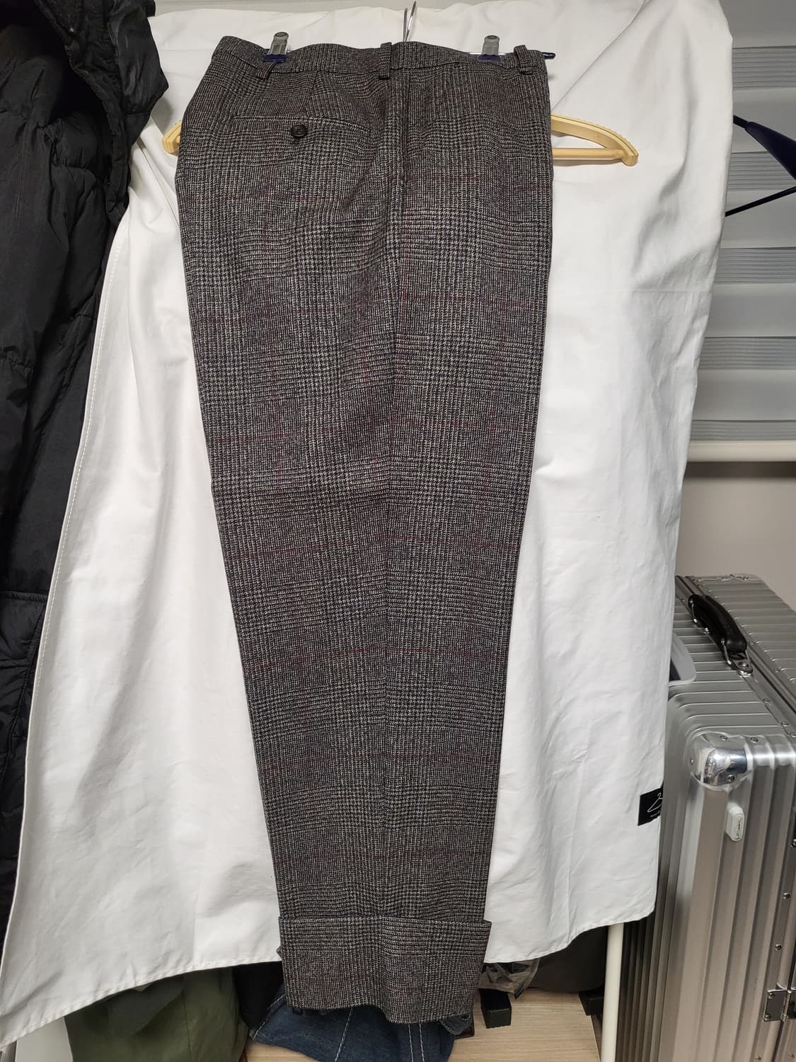 우영미 체크 셋업(상의 48/ 하의 46) 상품이미지4