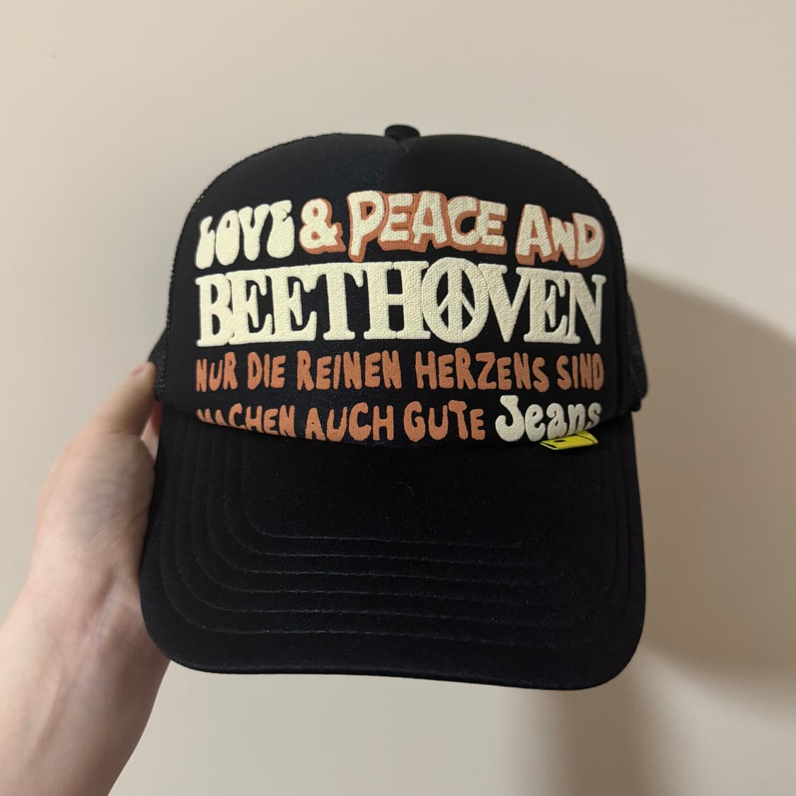 캐피탈 love & peace 베토벤 트러커 캡 블랙 상품이미지3