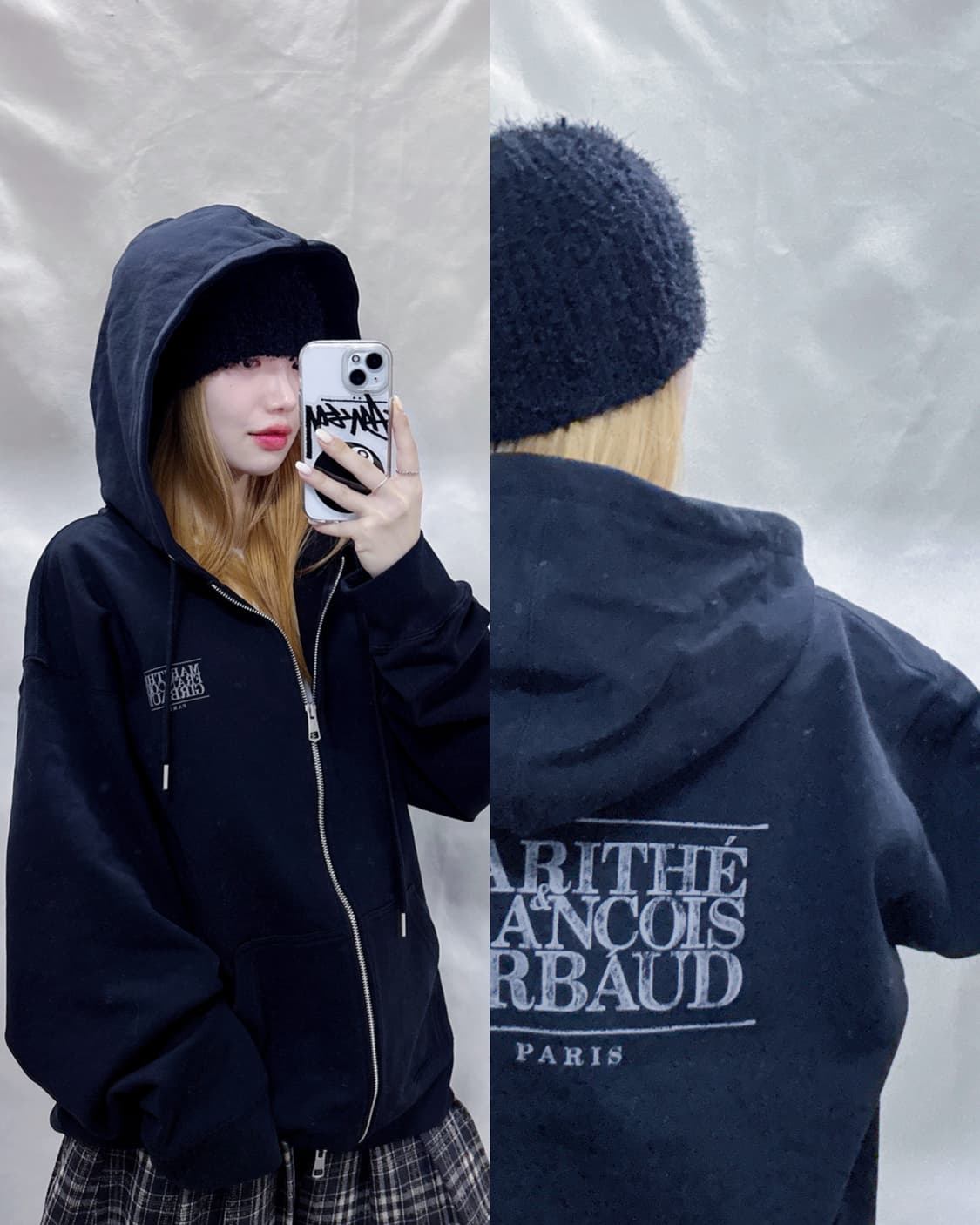 마리떼 프랑소와저버 빅로고 후드집업  상품이미지1