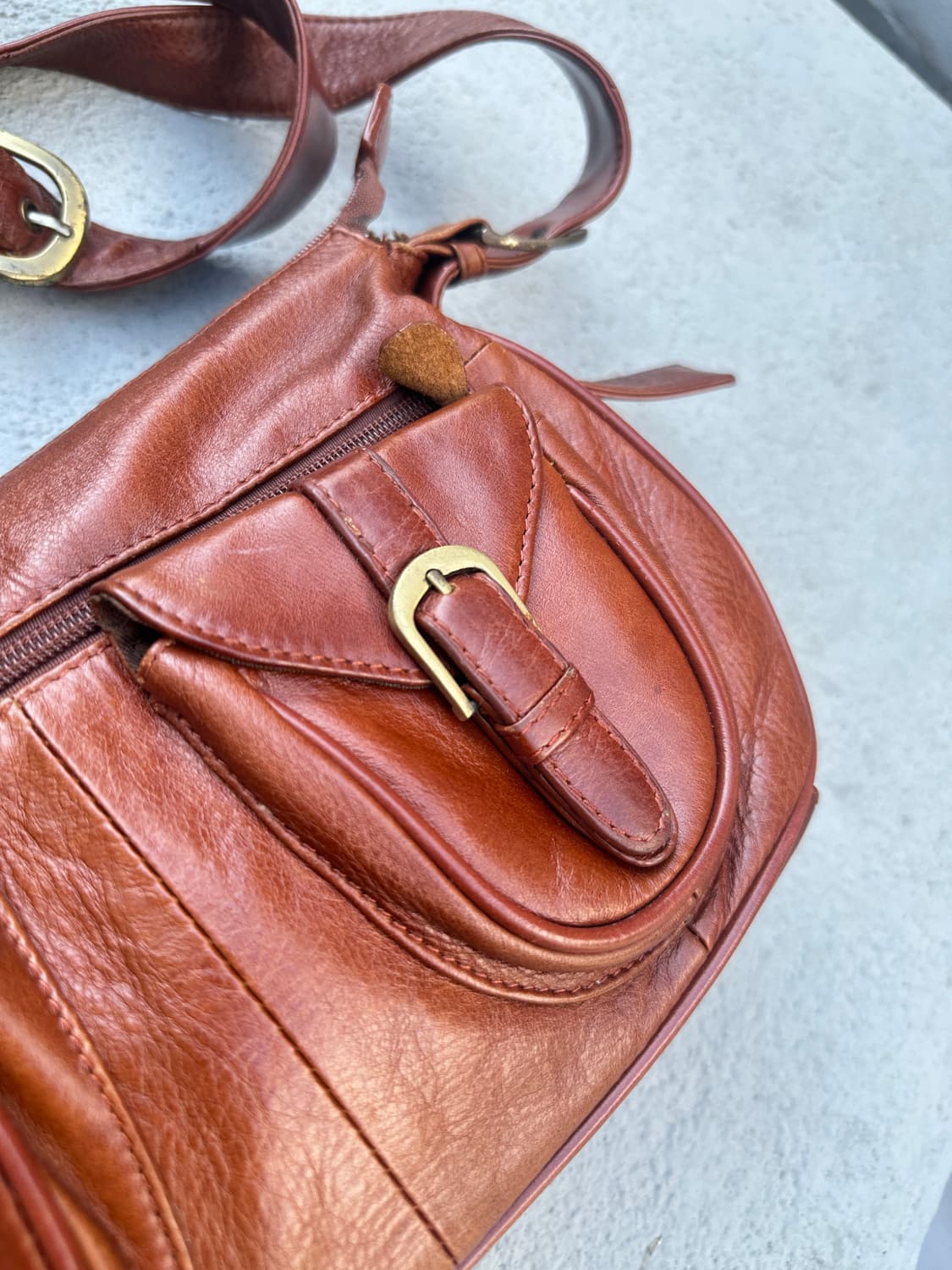 Vintage asile brown shoulder bag 상품이미지4