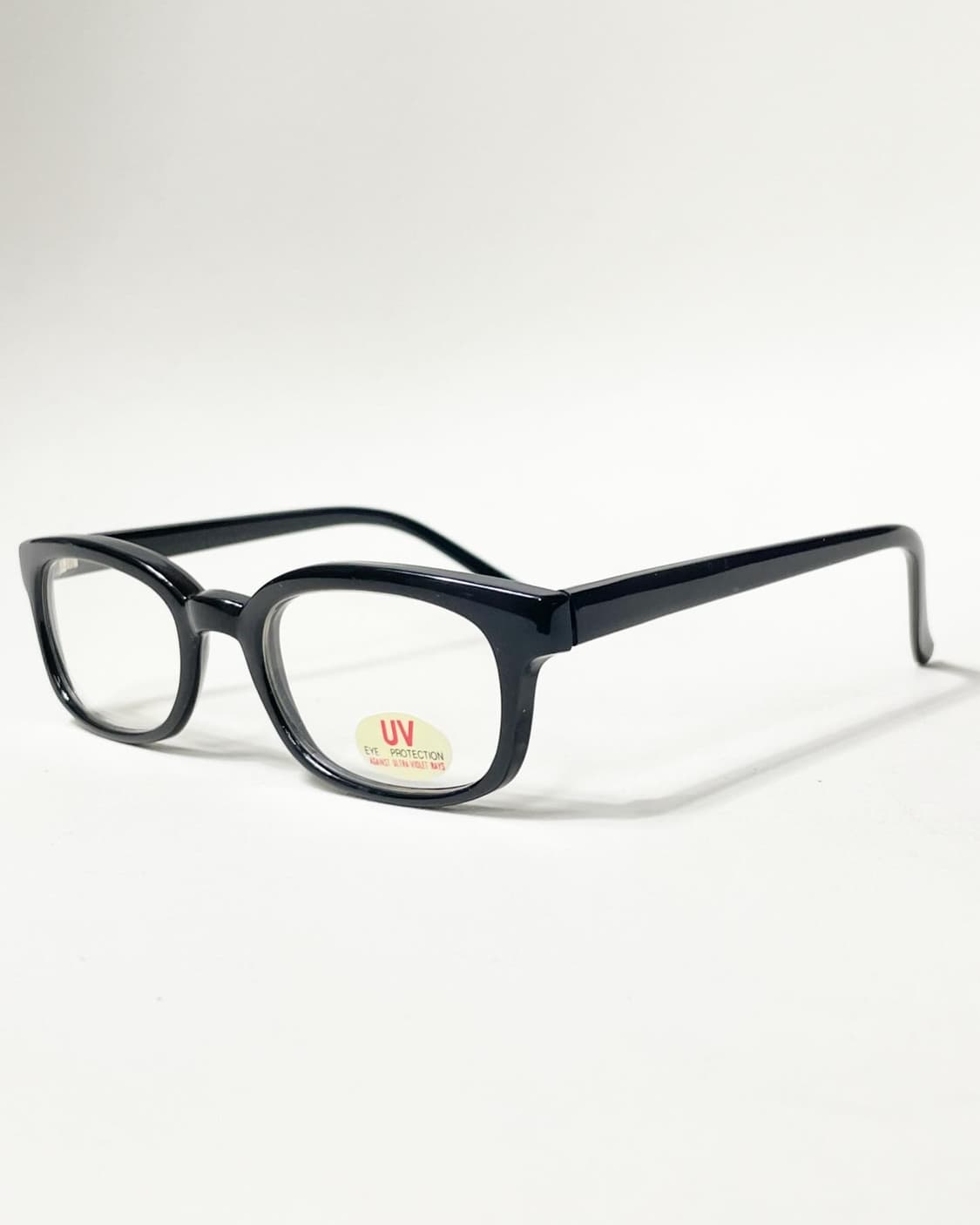 90s 블랙 뿔테 스퀘어 빈티지 안경 상품이미지3