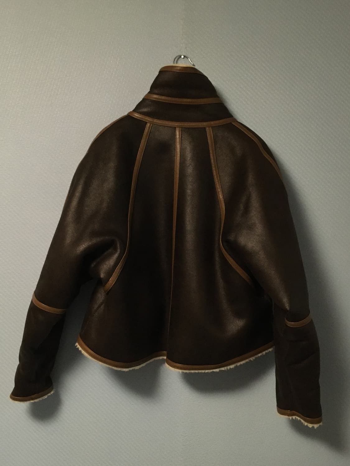 노티아 무스탕 자켓 M 브라운 상품이미지7