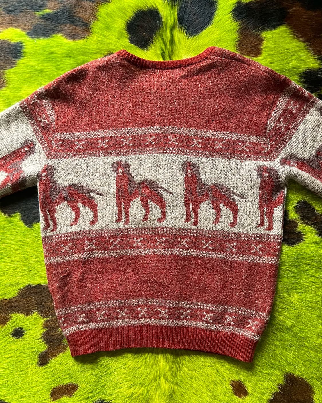 90-00s Green Feather Wool Knit Sweather 상품이미지9